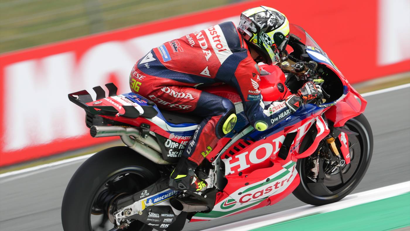 Honda HRC Castrol call in at the Sachsenring