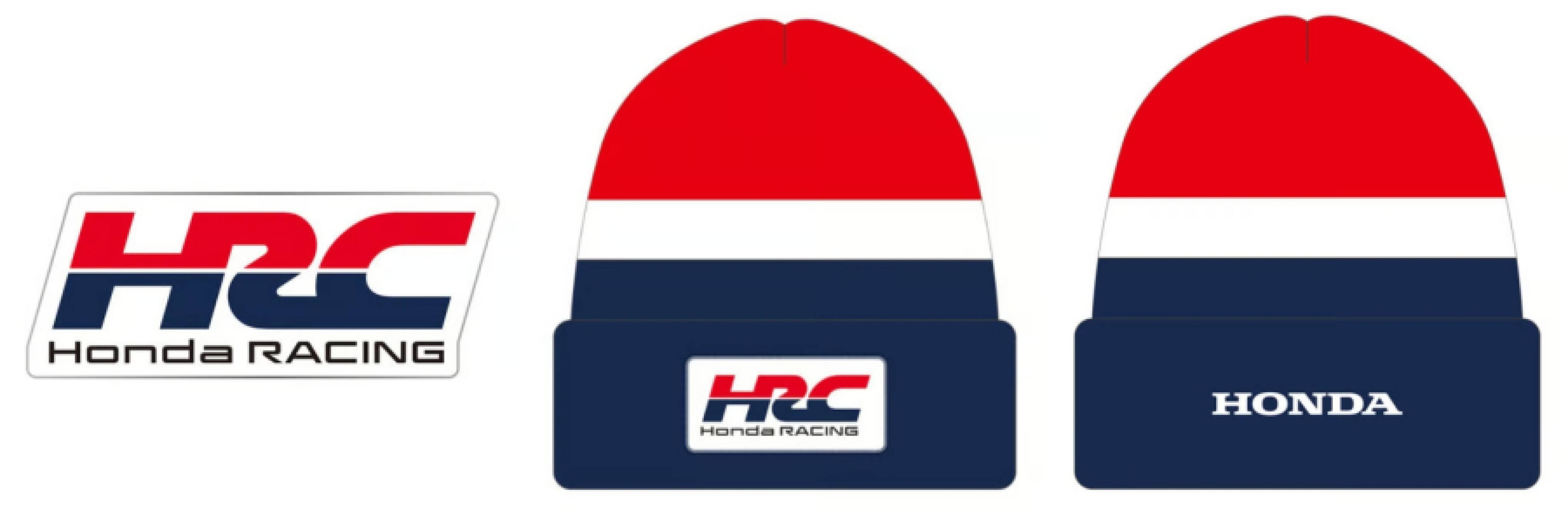「HRC マグネット」1,500 円(税込)&「HRC ビーニーCAP(トリコロール)」4,000 円(税込)